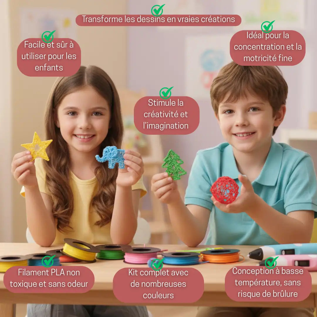 Stylo 3D – Donnez Vie aux Dessins de Votre Enfant