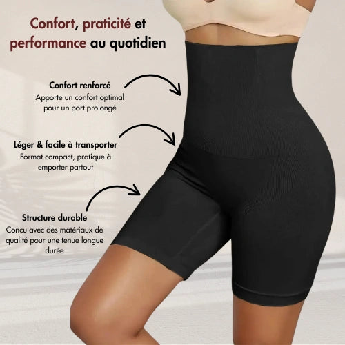 Short gainant taille haute post-partum